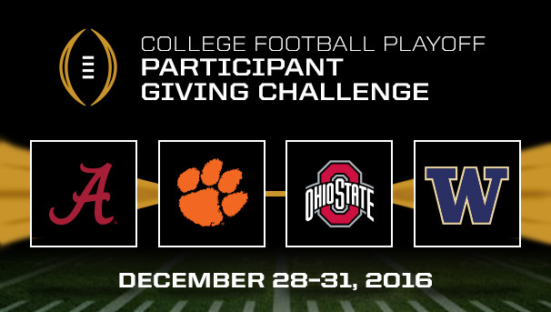 College Football Playoff Participant Giving Challenge Image