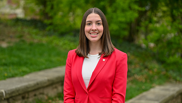Emma Patterson standing outside at the Browning Amphitheater