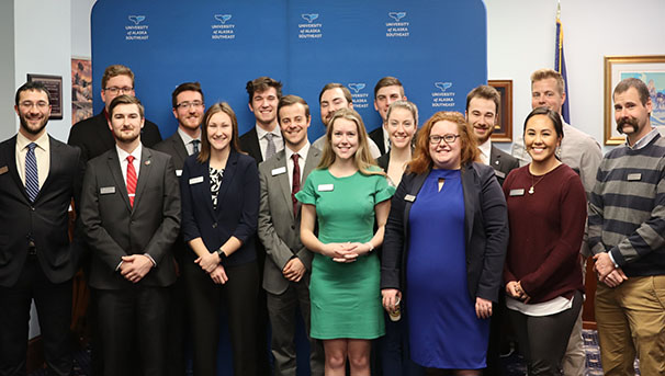 The 2020 cohort of interns pose for a group photo