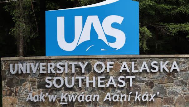 UAS welcome sign | UAS University of Alaska Southeast Aak'w Kwaan Aani kax'