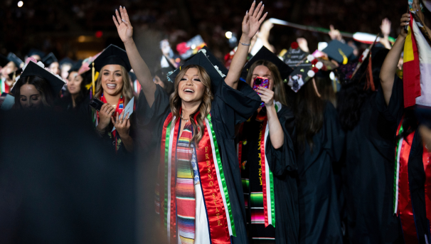 Grads celebrating