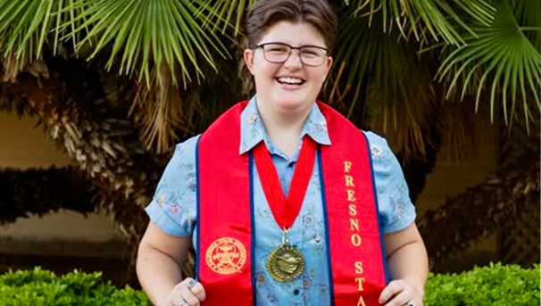 Patricia in grad regalia