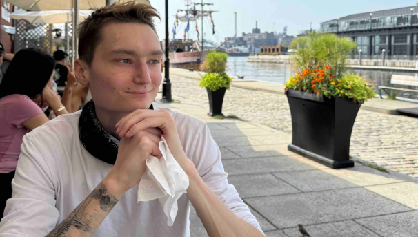 Ethan Neumann out to eat in Baltimore