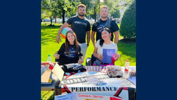 group of members tabling at a campus involvement fair
