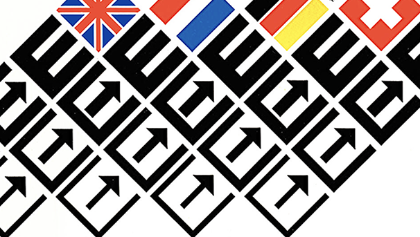 Detail of poster promoting the 1972 Study Abroad Tour for design students organized by Peter Megert