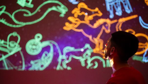 Viewing constellations in the planetarium