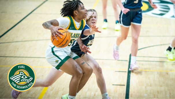 UAA Seawolf Women's Basketball player plays against Montana State Billings