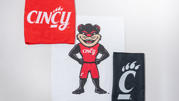 Red, White and Black Rally Towels