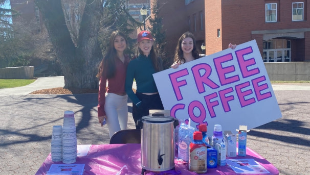 AWSTEM coffee stand for Women in STEM week of events