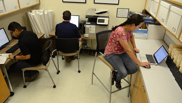 Funds are needed to renovate this study space in the V. E. Petrucci Library.