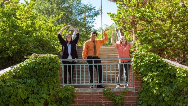 OSU-Tulsa students showing OSU pride.