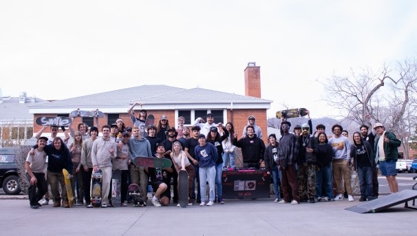 Vice President Michael Chestnut airs the gap at our first ever Skate Club Event