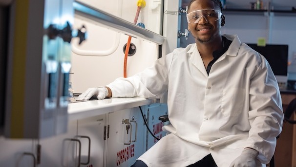 Student in a lab