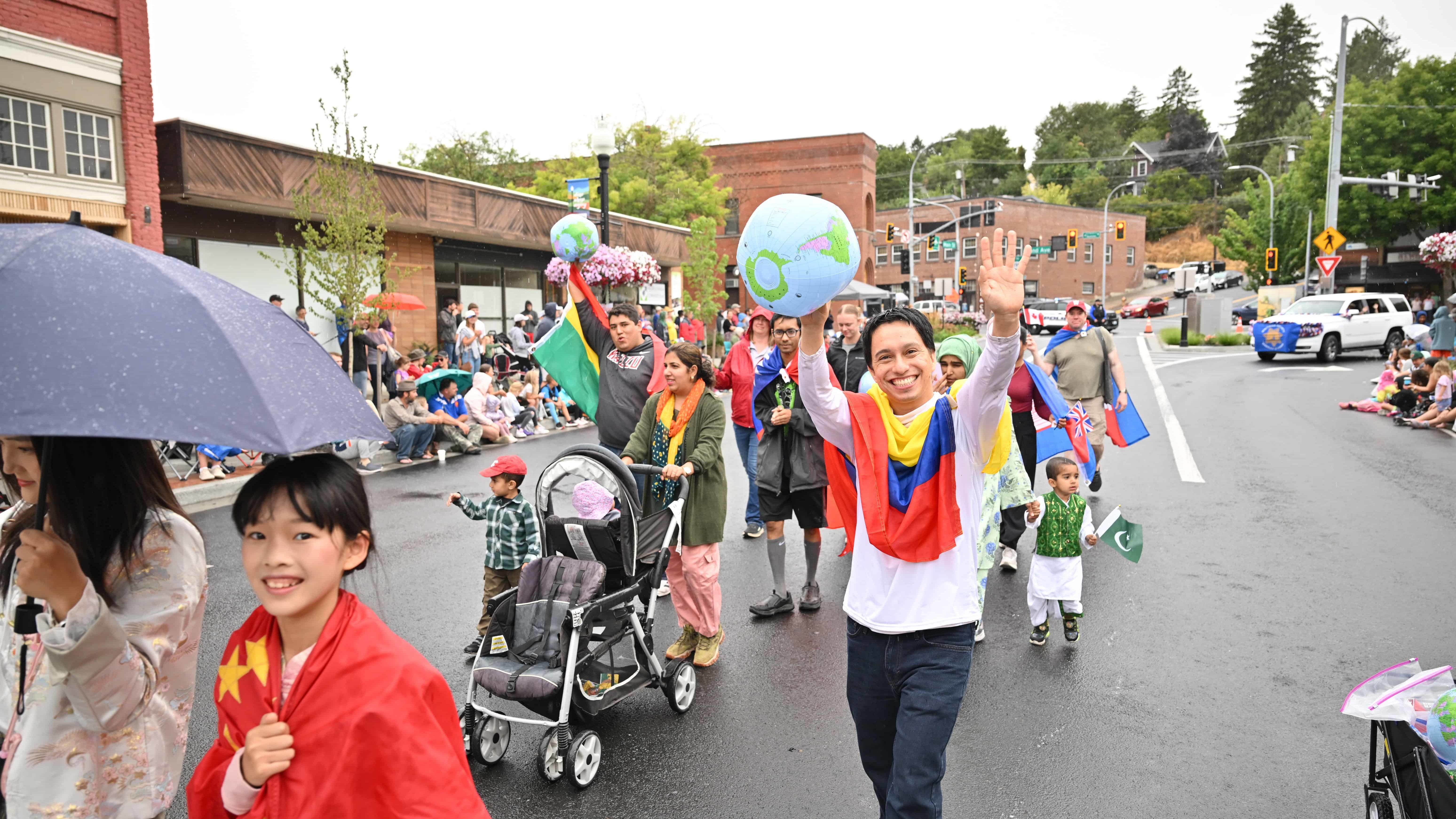International Students involved with Lentil Festival