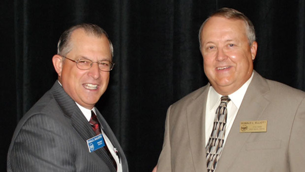 Ron Elliott receiving one of his ASABE awards of distinction