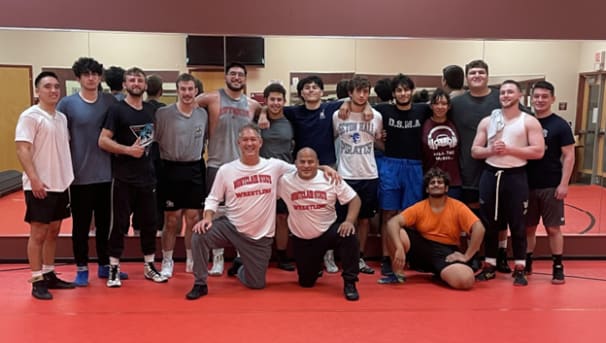 Montclair State University Club Wrestling Team Poses for a Photo