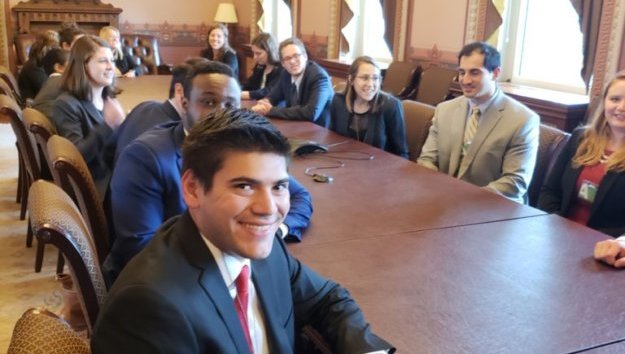 Buckeyes in Law at the Eisenhower Executive Office Building, sitting at a long table