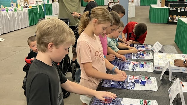 Kids testing with Snap Circuits