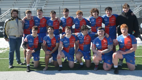 team picture of 13 student rugby players