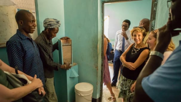 ELN Director Mara Huber (middle left) at the Hope Revival Children's Organization - Tanzania, 2017