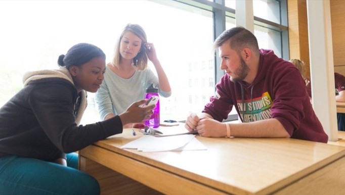 Students talking