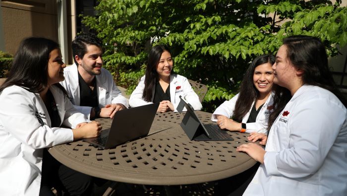 Courtyard Medical Students