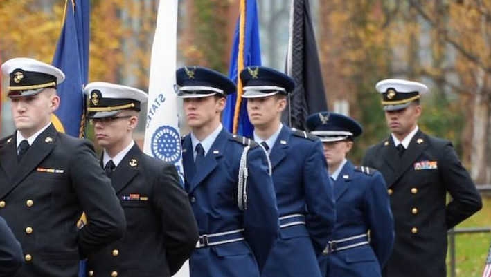 Cadets executing a Mock Deployment LLAB