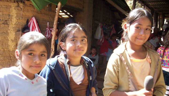 Girls at a celebration in San Juan Quiahije, Oaxaca, Mexico, 2008. Photo by Hilaria Cruz.