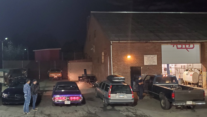 A view outside the Rensselaer Auto Shop