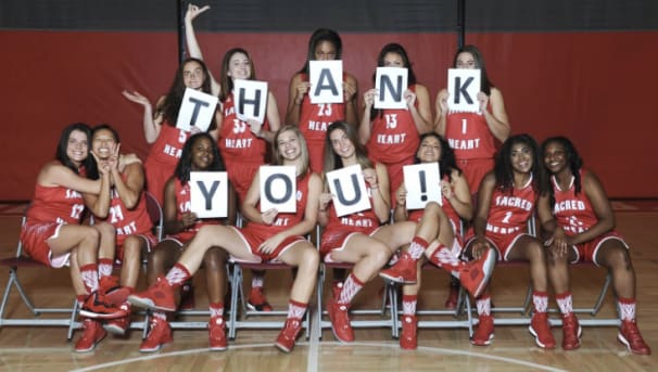 Sacred Heart University Women's Basketball Agonizetai for Greece! Image