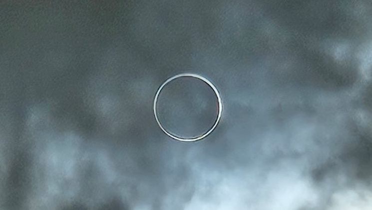 Photo of the October Annular Eclipse taken at Totality