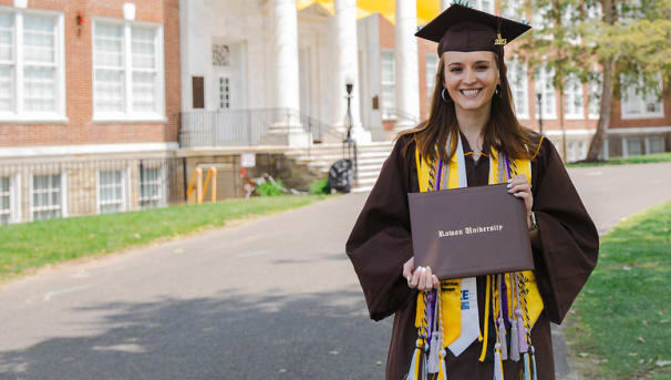 Rowan students at commencement.