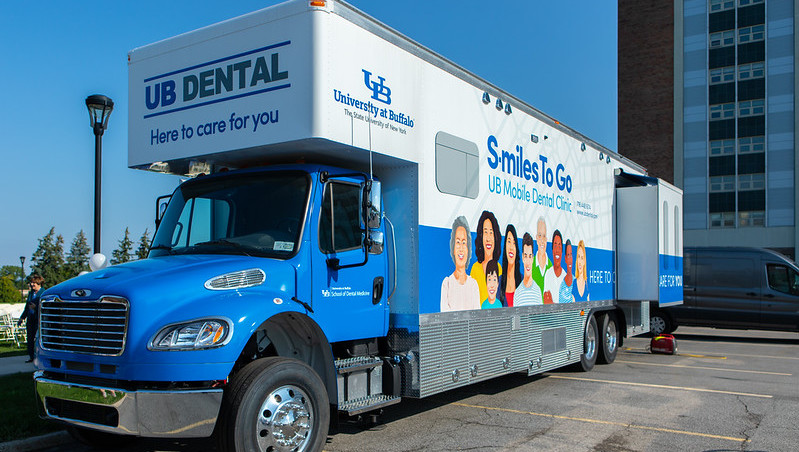 The new, 40-foot-long mobile dental clinic, unveiled in September 2022.