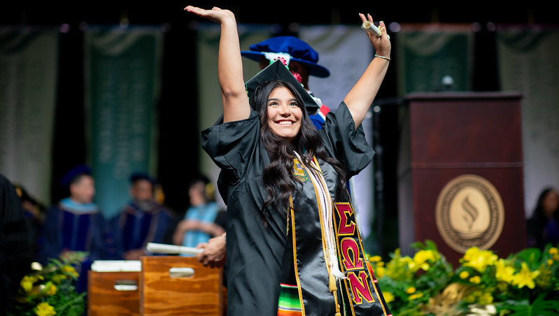 Excited Sac State Graduate
