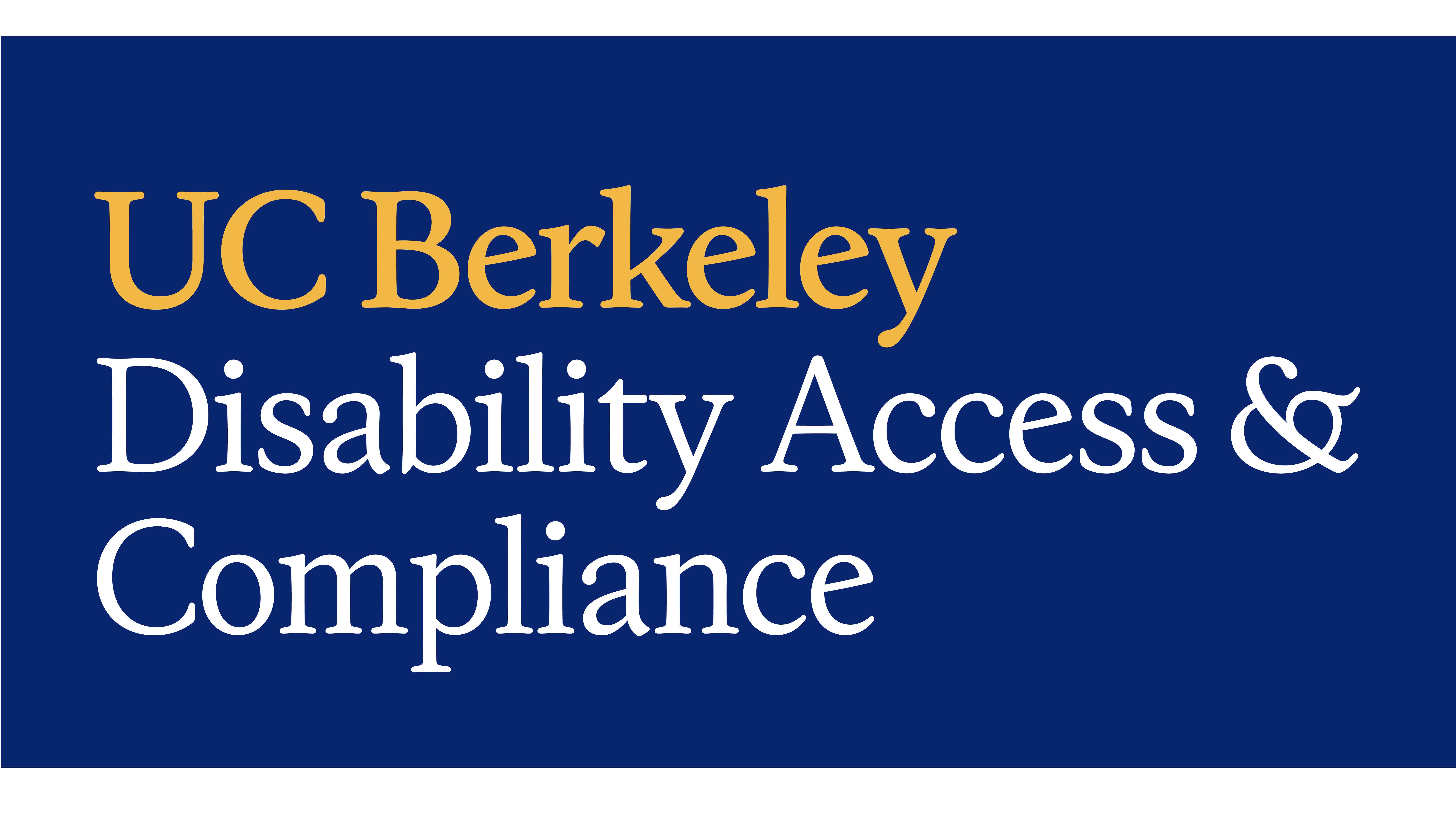 UC Berkeley Disability Access and Compliance logo