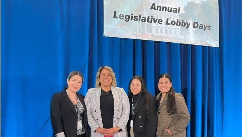 CSUN MSW Students meeting with CSUN alumn Senator Caroline Menjivar!
