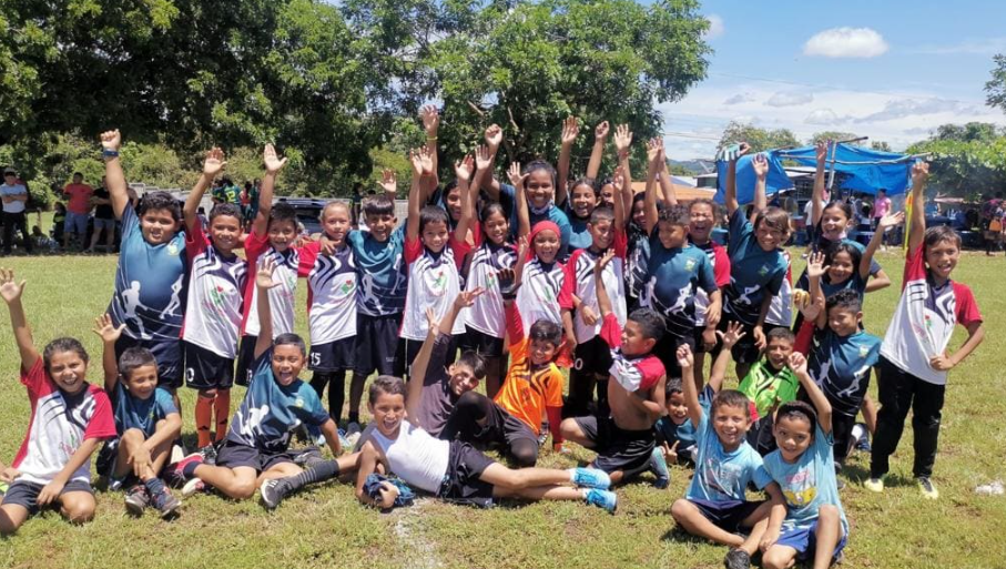 Kids of Lorena Village on the Soccer Field!!