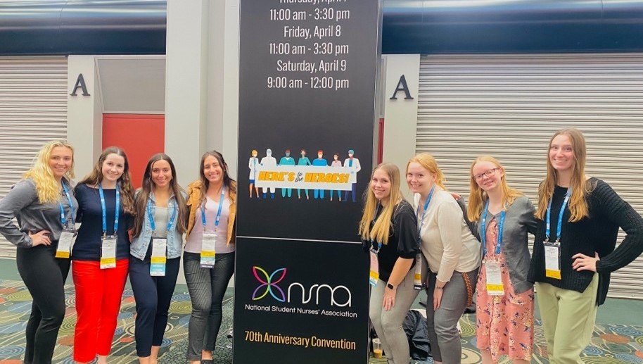 Students pose together at the NSNA 70th Anniversary Convention