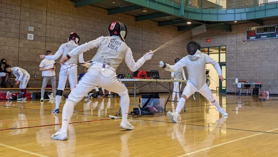 Picture of Foil Fencing at 2021 IFCSC Tournament