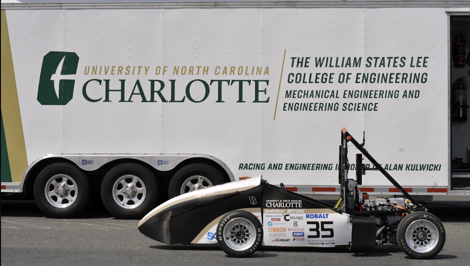 2026 car parked infront of our College of Engineering hauler