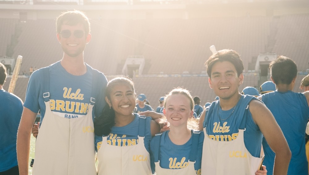 Drum Majors for UCLA Bruin Marching Band. Photo Credit: Luke DePalatis