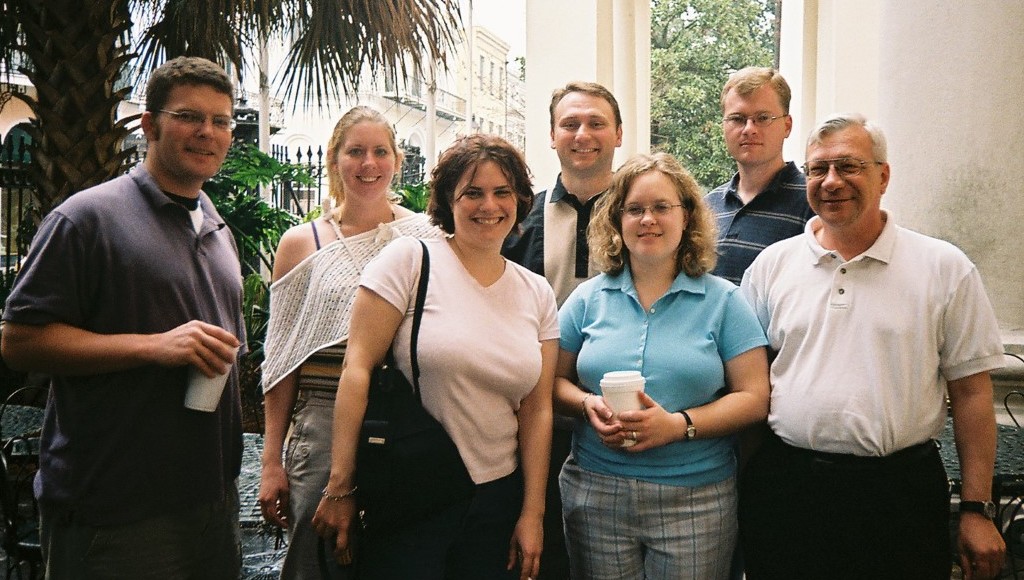 Dr. Petrin with students at a conference in New Orleans.