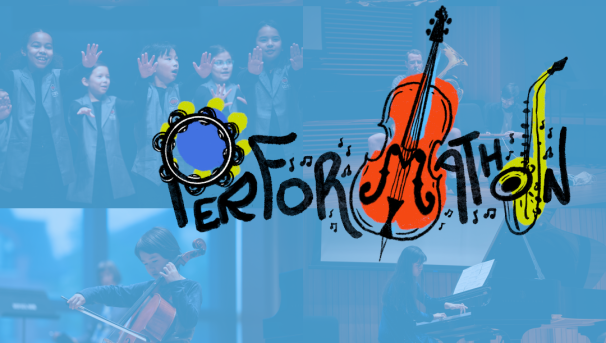 Performathon logo and Community Music Division logo