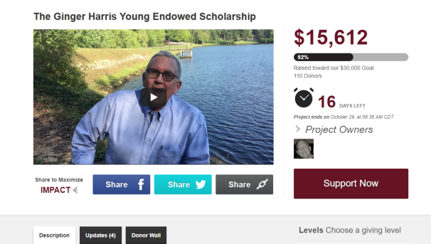 The Ginger Harris Young Endowed Scholarship Image