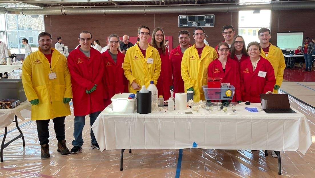 ISU AIChE Chem-E-Car Cardnial and Gold teams competing to qualify for the Nationals competition.