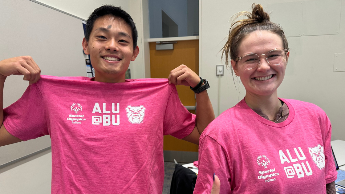 Students promoting Special Olympics at Butler