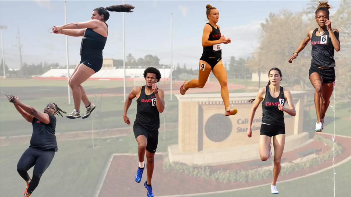 Stan State Track and Field cutouts