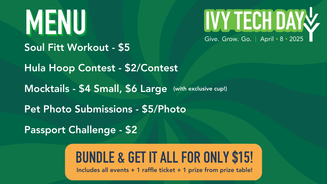 Ivy Tech Day - Menu and Bundle
