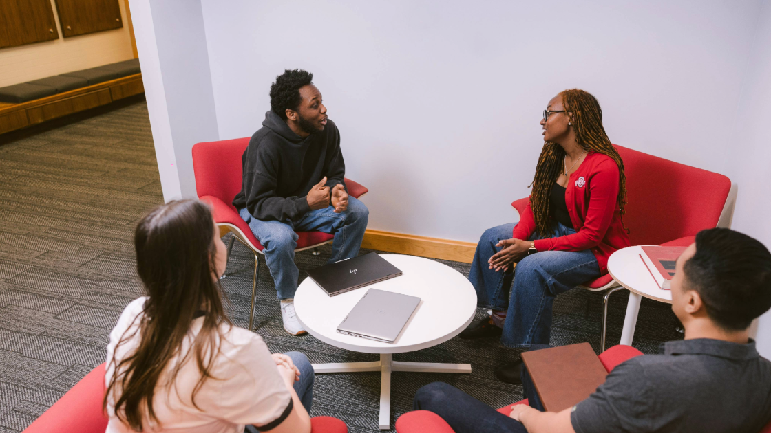 Students in Circle Talking