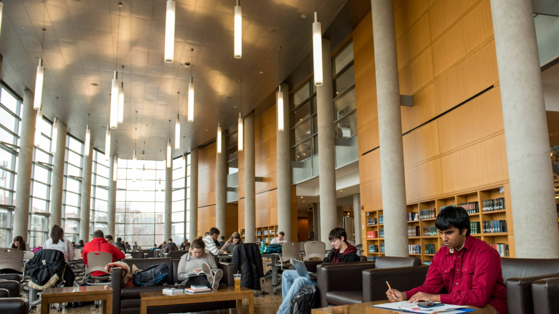 Students Studying at Thompson Library